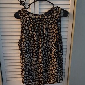 Apt. 9 Black and Gold Sleeveless Blouse